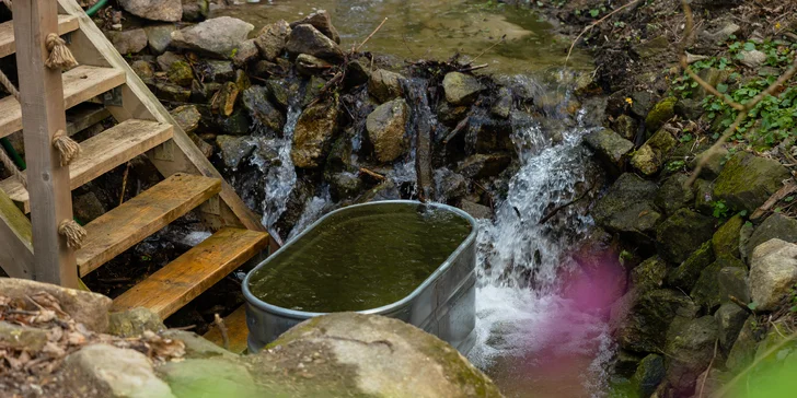 Zurčiaci potôčik, šumiace stromy a praskajúca sauna... Dokonalá lesná idylka