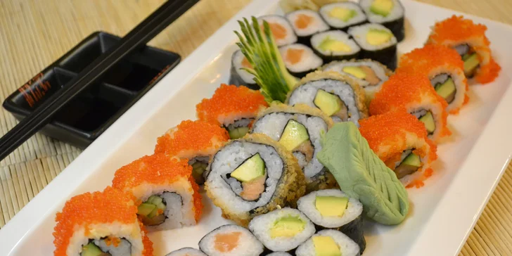 Sushi menu dle výběru: 20, 28, 36, nebo 38 kusů sushi