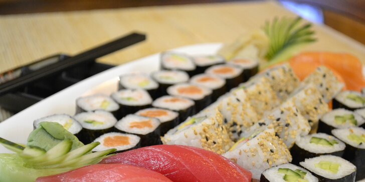 Sushi menu dle výběru: 20, 28, 36, nebo 38 kusů sushi