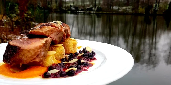 Pochutnejte si ve dvou na 3chodovém menu: paštika, kachní prso i dezert