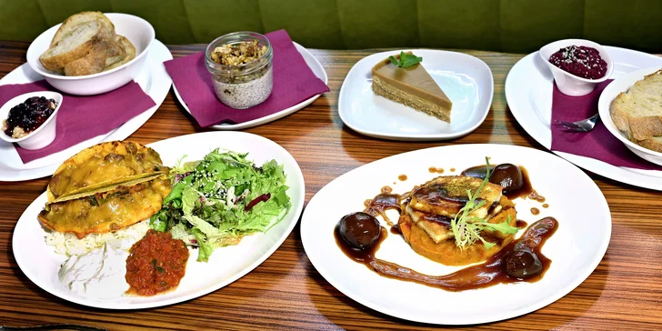 Bezmasá pochoutka: vegetariánské menu podle výběru pro dva
