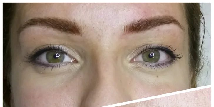 Permanentní make-up obočí pudrovou metodou nebo očních linek dle výběru
