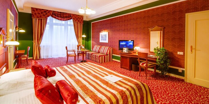 5* hotel Imperial v Karlových Varech: luxusní polopenze, neomezený wellness, 3 lázeňské procedury