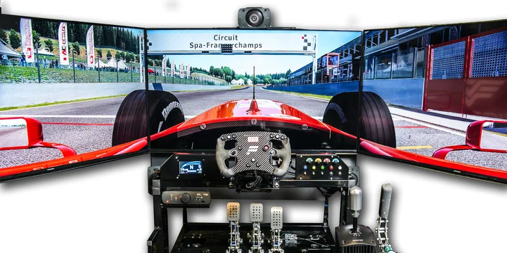 Jízda na promakaném simulátoru závodního auta pro 1 - 4 řidičů