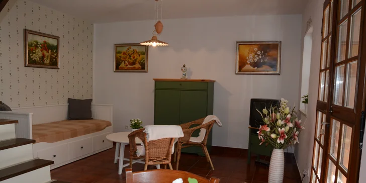 Silvestr s polopenzí pro 2 až 8 osob ve vinném sklepě v srdci Pálavy