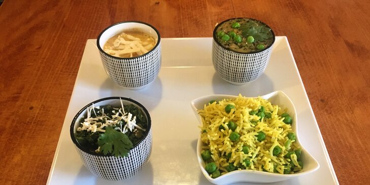 Masové nebo vegetariánské degustační menu v indické restauraci pro 2 osoby