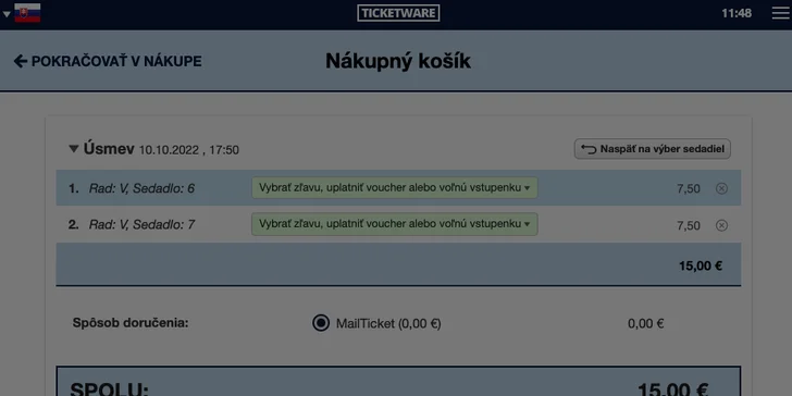 Do vyskakovacieho okna zadáte kód vášho voucheru.