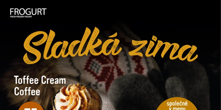 Medovník s frozen yogurtem a karamelovou kávou na 4 pobočkách v Praze