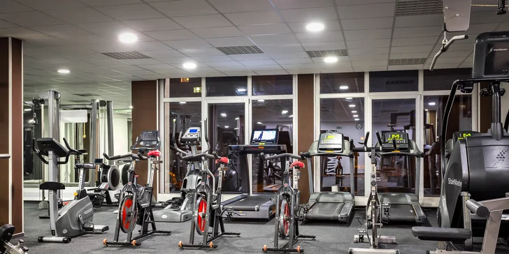 Neomezeně můžete využívat fitness centrum. 