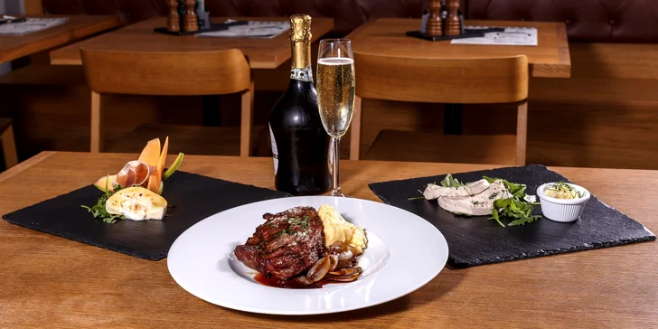 Silvestrovské menu na Kampě: hovězí rib eye i parfait z tresčích jater