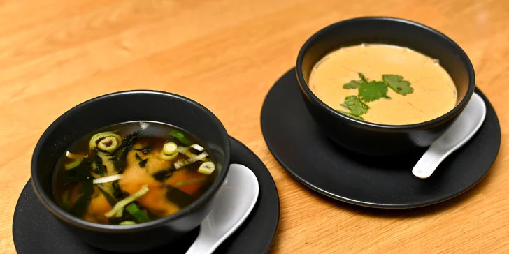 Degustační menu pro 2 v moderní japonské restauraci: sushi, polévka i Gyoza
