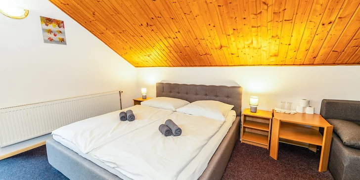 Ubytujete sa v dvojlôžkovej izbe alebo apartmáne.
