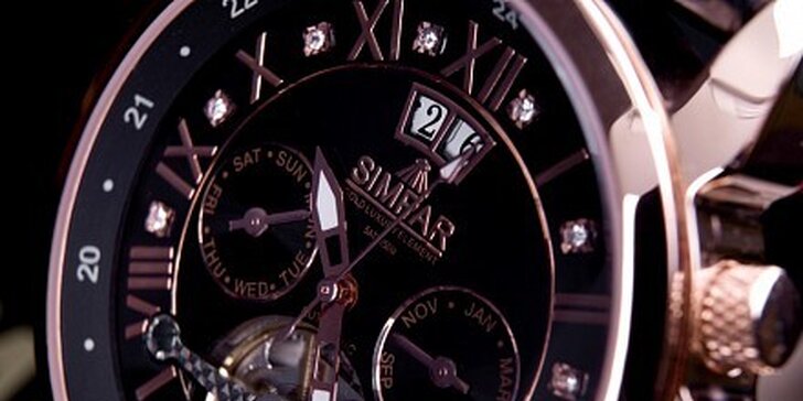 2490 Kč za luxusní pánské hodinky Simpar Gold Luxury Element. Sleva  79 %.