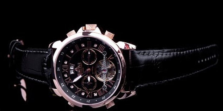 2490 Kč za luxusní pánské hodinky Simpar Gold Luxury Element. Sleva  79 %.