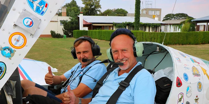 Pilotem na zkoušku: 20–60minutový zážitkový let ve dvoumístném ultralightu
