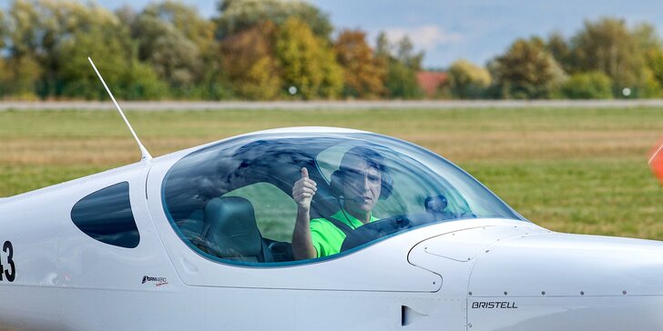 Pilotem na zkoušku: 20–60minutový zážitkový let ve dvoumístném ultralightu