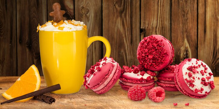 Voňavé Vinohrady: káva a makronka i dort podle výběru pro 1 i 2 osoby
