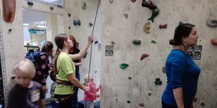 90–120 minut lezení s instruktorem na umělé stěně pro děti i dospělé