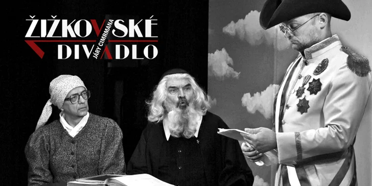 Vstupenky na 4 představení v Žižkovském divadle včetně hry Járy Cimrmana