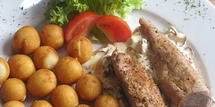 150 Kč za panenku s přílohou a sklenkou vína pro dvě osoby v hodnotě 460 Kč