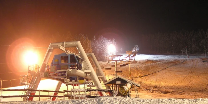 Skipas na 4 hodiny, denní i večerní lyžování ve středisku Jasenská dolina