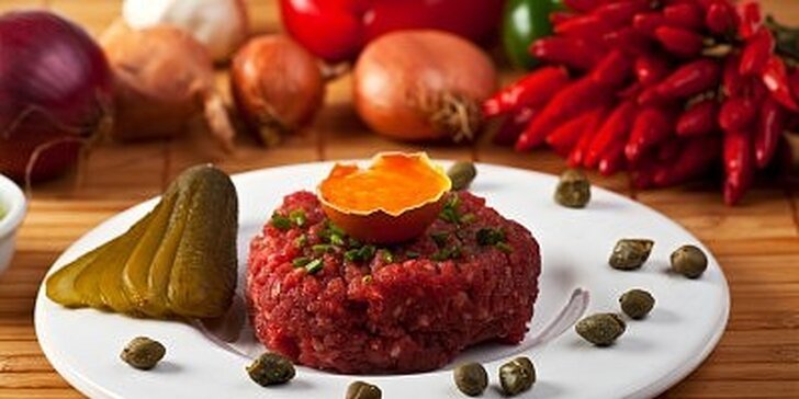 149 Kč za 400g tatarského bifteku v restauraci Dvorecká Krčma s 75% slevou