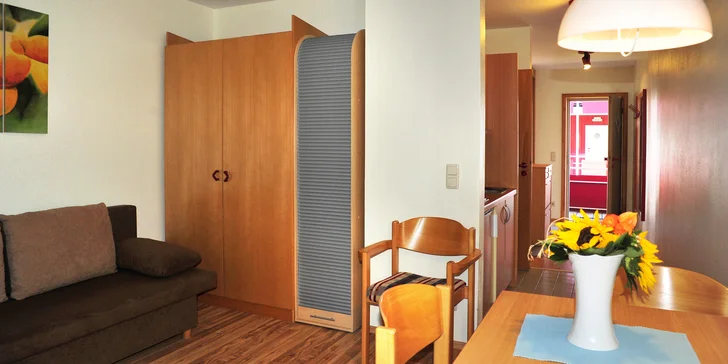 Bydlet budete ve dvoupokojovém apartmánu. 