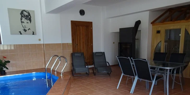 Těšte se na nerušený relax v bazénu a infrasauně. 