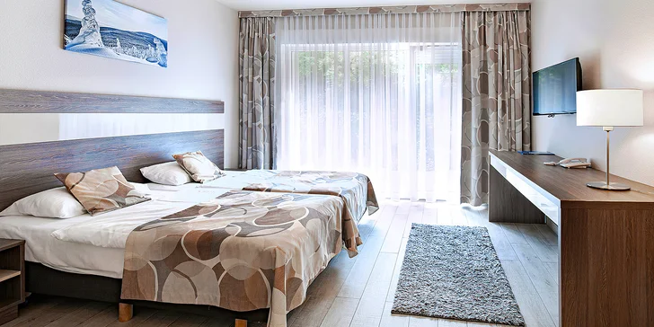 Připravený pro vás bude pokoj Standard či Apartmán Standard, Deluxe nebo Superior.