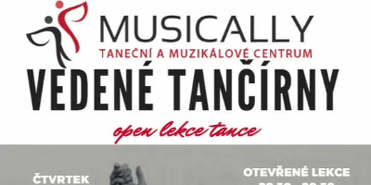 Vedená tančírna s otevřenými lekcemi pro jednotlivce i pro pár
