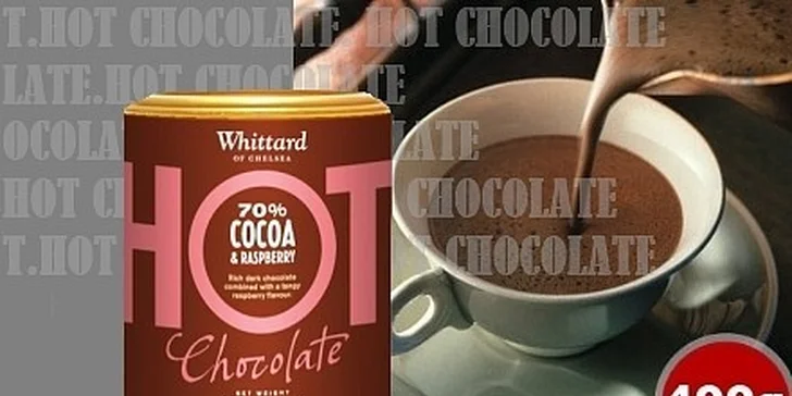 265 Kč za horkou čokoládu Whittard of Chelsea vč. poštovních poplatků po ČR