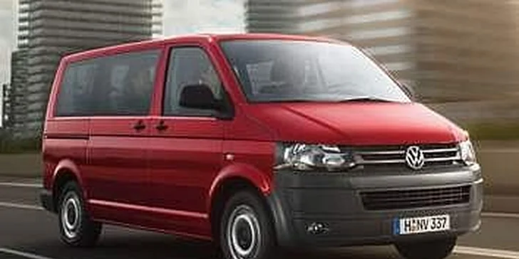 550Kč za pronájem Volkswagen Transporter 2.0D, 9 míst, v hodnotě 2 280Kč