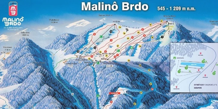 Celodenní skipas do lyžařského střediska Malinô Brdo v pohoří Velká Fatra