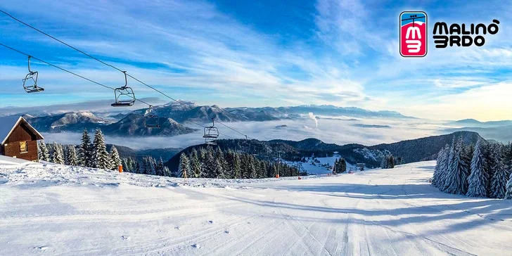 Celodenní skipas do lyžařského střediska Malinô Brdo v pohoří Velká Fatra