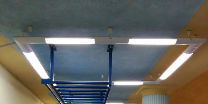 Novinkou je v posilovně stropní žebřík monkey bar o délce 6,5 m.