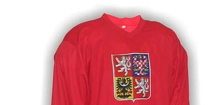 399 Kč za národní IL hokejové dresy ČR, SK a retro ČSSR místo 800Kč
