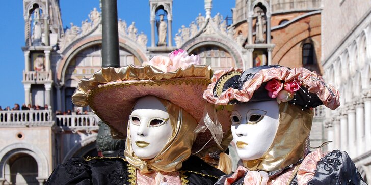 Proslulý karneval v romantických Benátkách vč. ubytování na 1 noc se snídaní