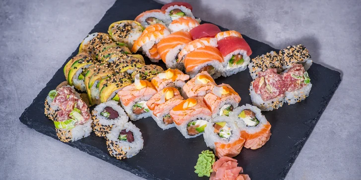 8–32 ks sushi včetně dopravy po celé Praze nebo vyzvednutí na Motole