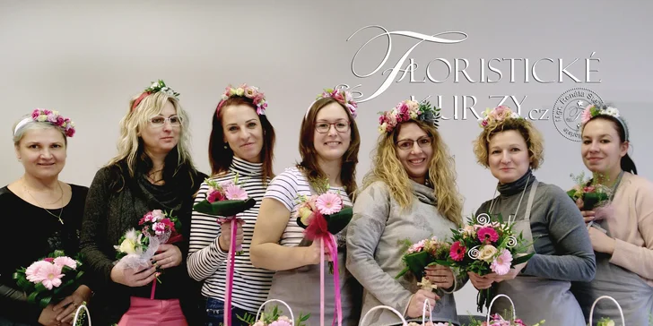 Floristické kurzy: Uvažte si kytici nebo květinovou čelenku a náramek