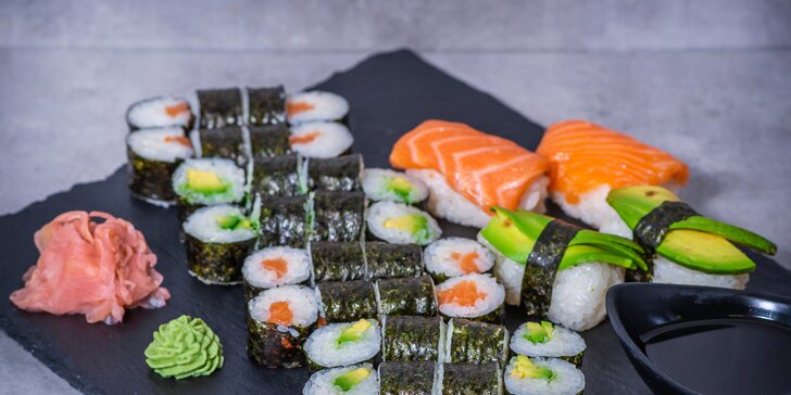 Sushi sety až na váš stůl: 24 - 36 ks s rozvozem po Praze
