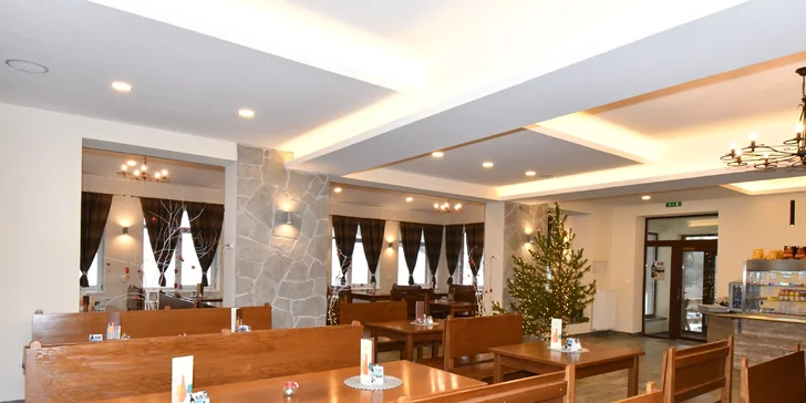 Rodinný hotel ve Slovenském ráji přímo u sjezdovky: polopenze i sleva do Aquacity Poprad