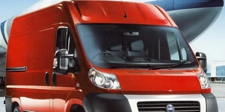 900 Kč za zapůjčení dodávky Fiat Ducato L2H2 v hodnotě 1200 Kč