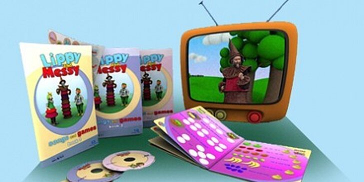 1499 Kč za revoluční angličtinu pro děti 4x DVD - Lippy and Messy