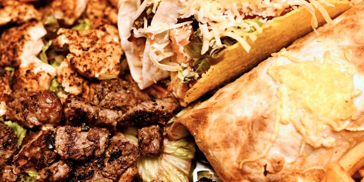 Mexiko v týdnu: degustační menu s tacos, quesadillou i steaky pro 2 či 3–4 os.