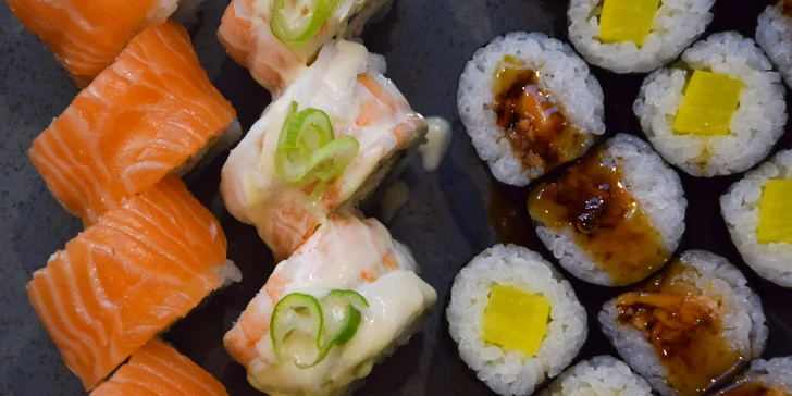 Na sushi do pasáže Alfa: 26 kousků s lososem, ředkví i avokádem