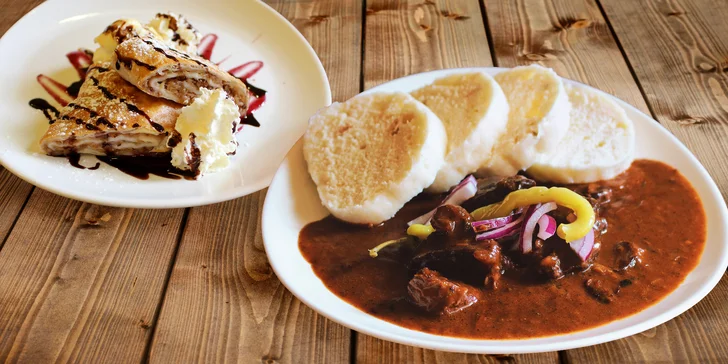 Menu pod Pražským hradem pro dva: 2 nebo 3 chody U Zlaté podkovy