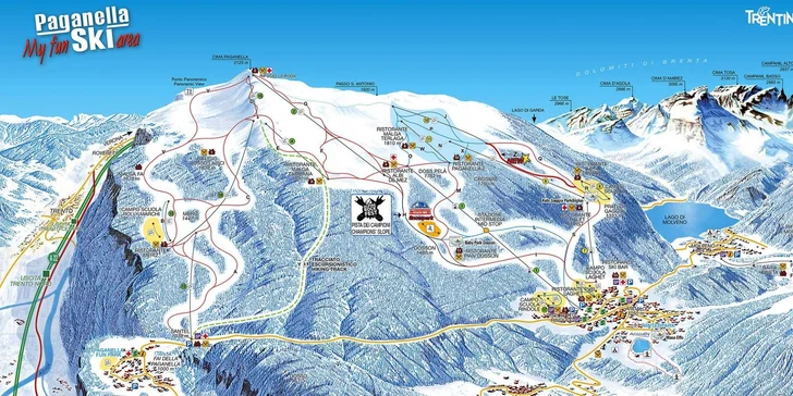 Lyžování v Dolomitech: Kronplatz a Andalo s dopravou a polopenzí