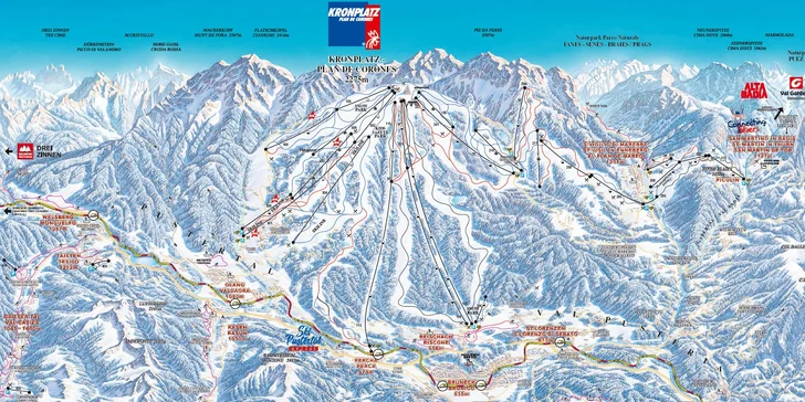 Lyžování v Dolomitech: Kronplatz a Andalo s dopravou a polopenzí