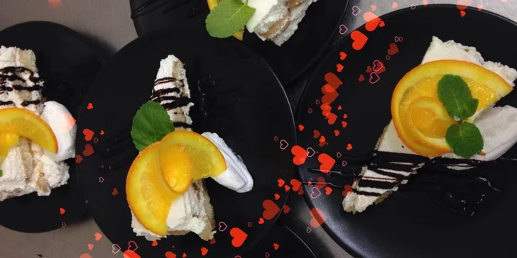 Tříchodové valentýnské menu s přípitkem v centru Ostravy pro dva