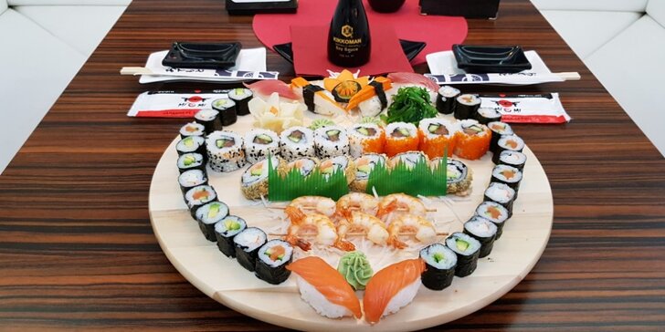 Set ze Sushi Miomi s 46 kousky: tuňák, losos, avokádo i krevety na špejli